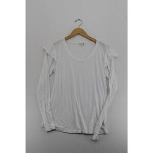 NWOT Sundry white‎ ruffle sleeve angelcore cottagecore preppy prairie shirt 2